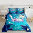 thumbnail image 2 of Castle Fairy Child Cute Axolotl Twin Comforter Sets,Cartoon Pink Animal Bedding Set, 2 of 8