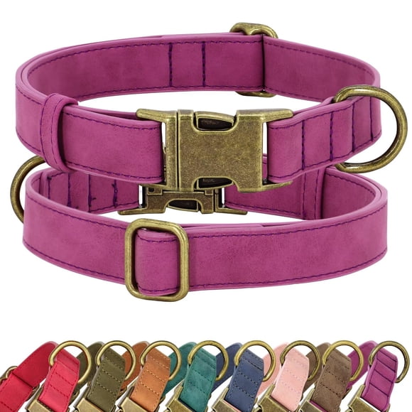 Collar para perro Didog de piel suave y duradero con cierre rápido L