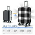 thumbnail image 2 of Buffalo check plaid white black Luggage Cover Anti Scratch, Elastic Suitcase Protector Suitcase Covers for Luggage Fits 18-32 Inch Luggage, 2 of 5