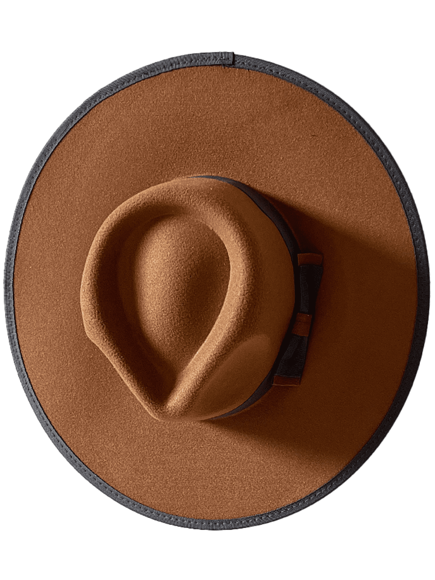 Brown Fedora Hat Women Two Tone Wide Brim Fedora Hats Classic Felt