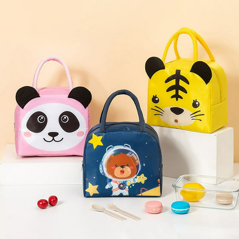 Cartoon Tiger Pattern Lunch Bag Insulated Portable For School & Work School Lunch  Box Lunch Container Insulated Lunch Bag