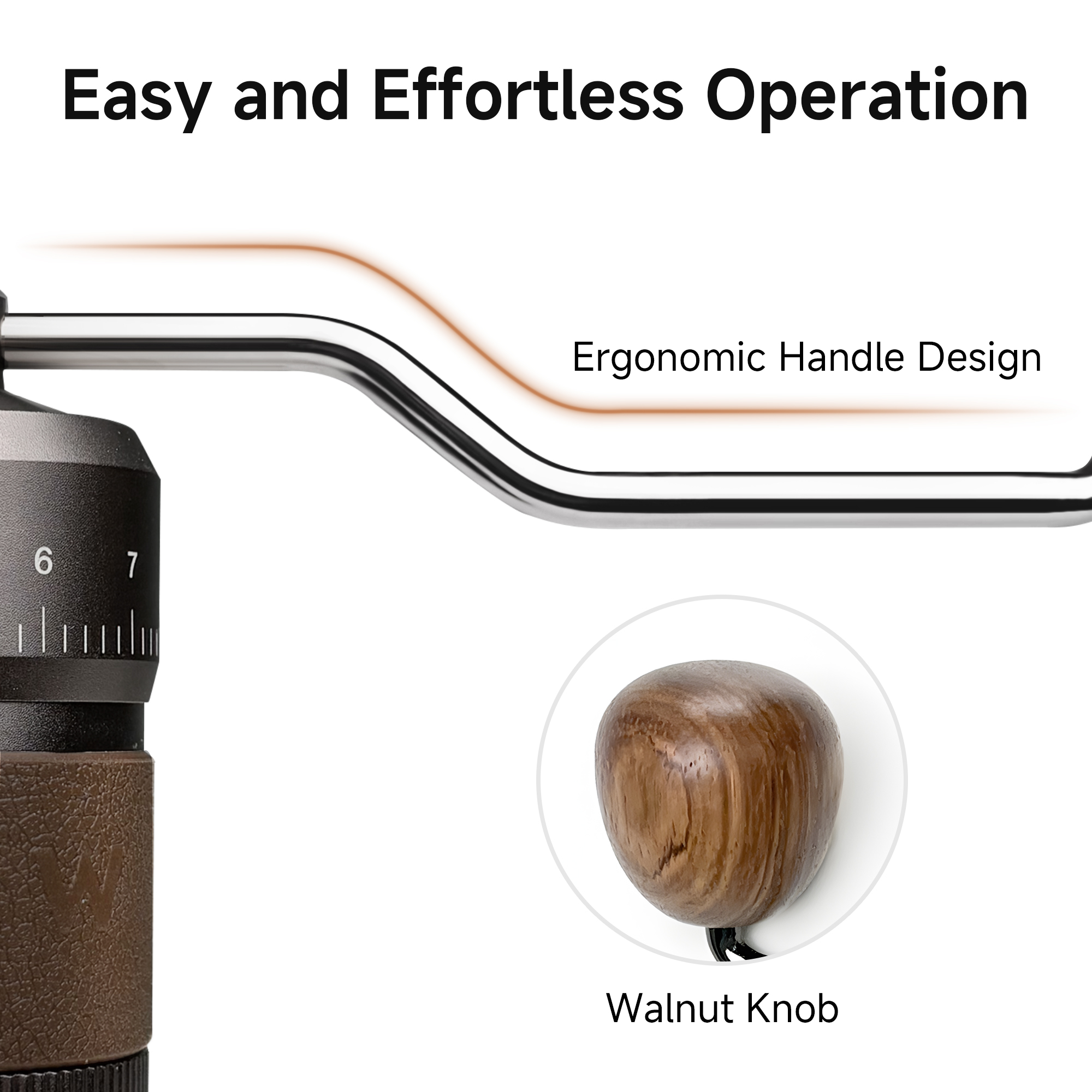 HiBREW G4B Manual Coffee Grinder Alluminum Alloy BodyConical Burr Capacity 22g Hand Coffee Grinder with 12 Levels