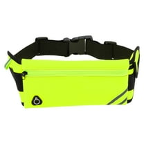 Unique Bargains 1 Pc Reflective without Kettle Bag Running Waist Pack for Hiking Gym EVA Green