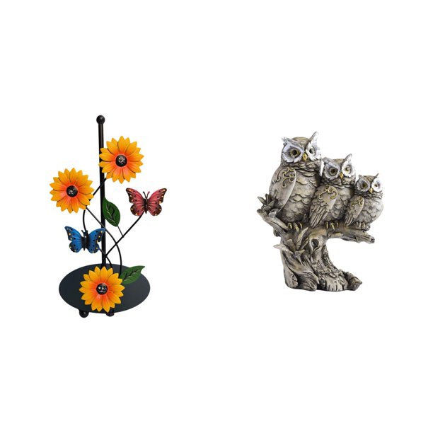 Soporte de papel higiénico,Porta toallas de papel de encimera,Portarrollos de cocina de pie para toallas de papel,Figuras de búho,Figuras de búho,animales