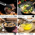 thumbnail image 6 of DLD Silicone Cooking Set, 33 Piece Silicone Cooking Set, Non-Stick Heat Resistant, Durable Wooden Handle, Best Kitchen Utensils (Black), 6 of 8