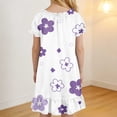 thumbnail image 6 of Cethrio Girls' Nightgowns Size 14, Casual Summer Puff Sleeve Mid-length Kids Sleep Dresses Sleepwear Multicolor Size 14, 6 of 8