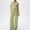 Suit-320Green, variant on Gamivast Two Piece Sets for Women Crew Neck Crop Top & Wide Leg Pants Lounge Sets Long Sleeve Flowy Yoga Dance Casual Matching Outfits