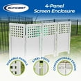 thumbnail image 6 of Suncast FS4423D Outdoor Patio 4 Panel Screen Enclosure Gated Fence, Plastic, White, 44 in H x 24 in D, 6 of 9
