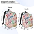 thumbnail image 4 of Naloa Canvas Backpack for Men Women Passport Stamp Print Rucksack Casual Travel Daypack Large and Small Durable College Tote Satchel Bookbag for Teens, 4 of 8