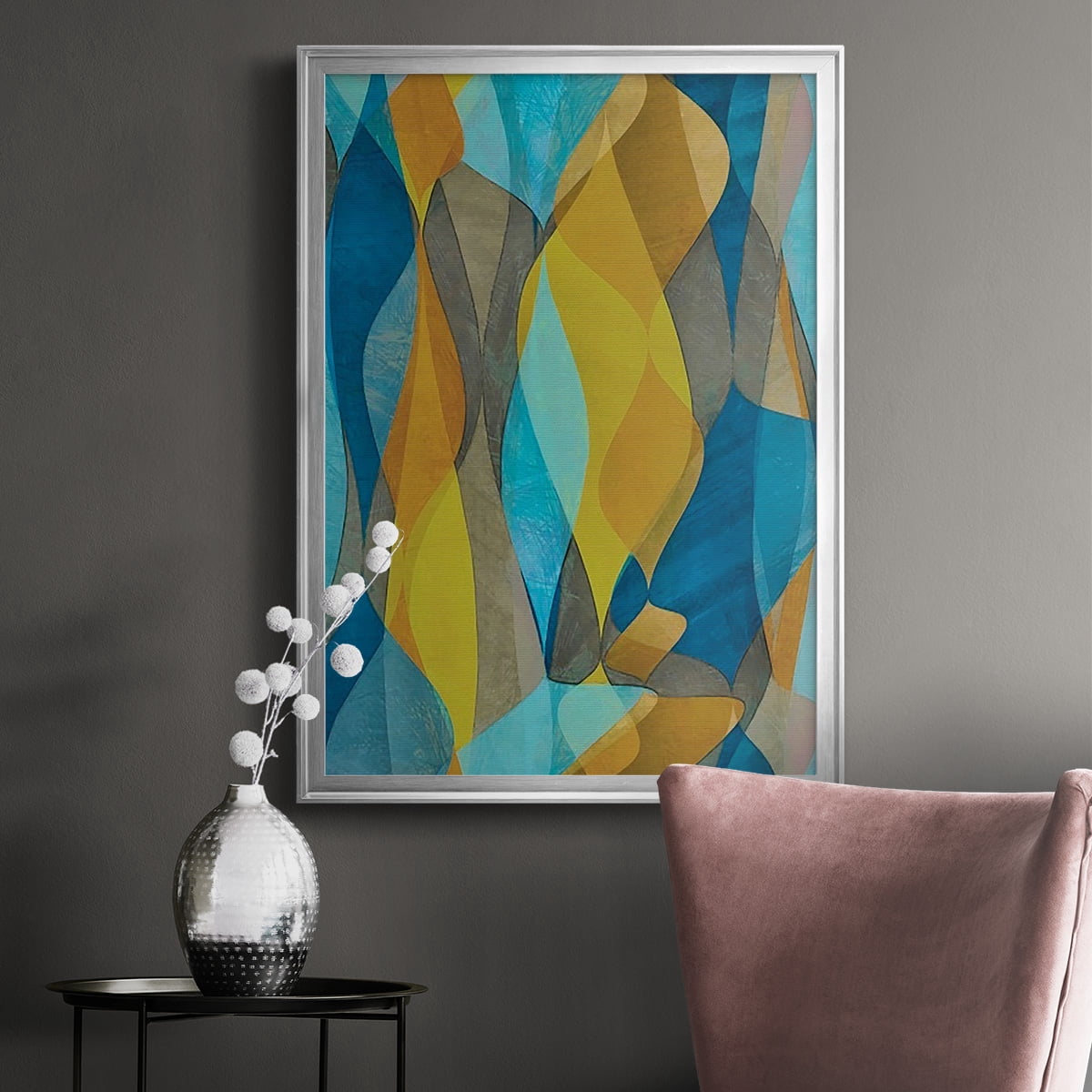 Colorful Cascade II Premium Framed Print, in Gold, Black, or Silver - Ready to Hang