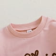 thumbnail image 6 of XAOWF Toddler Baby Girls Bodysuit Long Sleeve Round Neck Cute Letter Printed Comfortable Sweatshirt Romper Relaxed Fit Stylish Rompers, 6 of 8