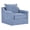 Blue Slate, variant on Pemberly Row Transitional Polyester Fabric Swivel Chair in Blue Slate