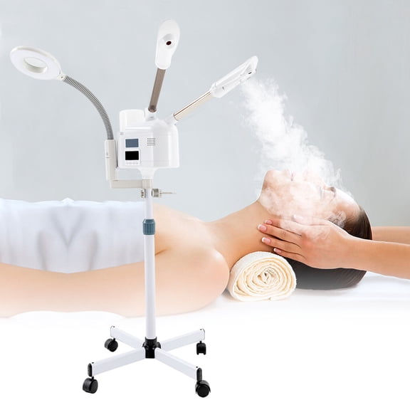 3 in 1 Facial Steamer Spa Salon Equipment LED Magnifying Lamp Esthetician Beauty