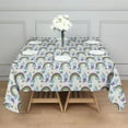thumbnail image 3 of White Cartoon Unicorn Rainbow Star Pattern Square Tablecloth,Waterproof Square Table Cover,Wipeable Spillproof Washable Table Cover for Home Kitchen Party Decor 60"x60"(152x152cm), 3 of 6