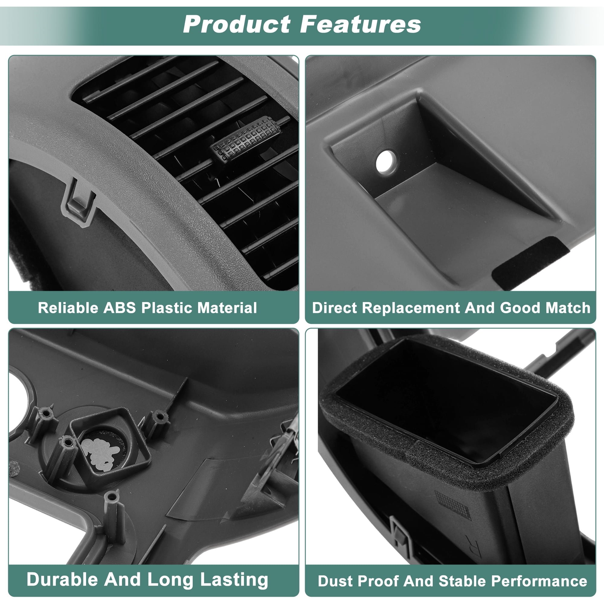 Unique Bargains Center AC Dash Air Vent Trim Panel for Nissan Frontier 2005-2020 Gray