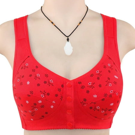 

Push Up Bralette Full Cotton Front Closure Bra Women Underwear Wireless Bras UK