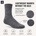 thumbnail image 4 of 5 Pairs Merino Wool Socks for Men, Thick Winter Wool Hiking Socks, Warm Breathable Crew Mens Socks（Fit USA Size 7-13), 4 of 9