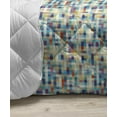thumbnail image 3 of Abstract Down Alternative Comforter, Continuing Dotted Digital Pattern Stripes and Circles, Microfiber Quilt for All Season, 5 Sizes, Grey Multicolor, by Ambesonne, 3 of 3