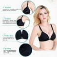 thumbnail image 3 of KOOYTE Push Up Bra for Women Wire Free Bralette Padded Solid Color Lingerie Seamless Underwear Front Closure Bra Bielizna damska, 3 of 6