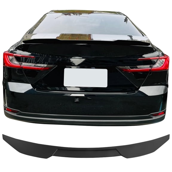 Ikon Motorsports Highkick Duckbill Rear Trunk Boot Deck Lid Spoiler Wing Lip for 2025-2026 Toyota Camry XV80 9th Gen Z Style Painted Gloss Black ABS