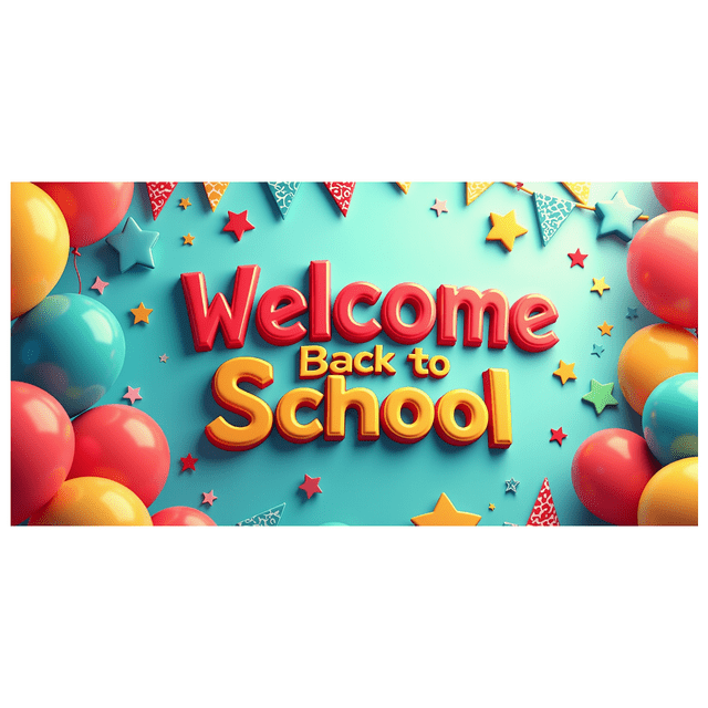 Welcome Back to School Banner Colorful Decorations Backdrop Background for Classroom Party Supplies Photography Props School Event Decor
