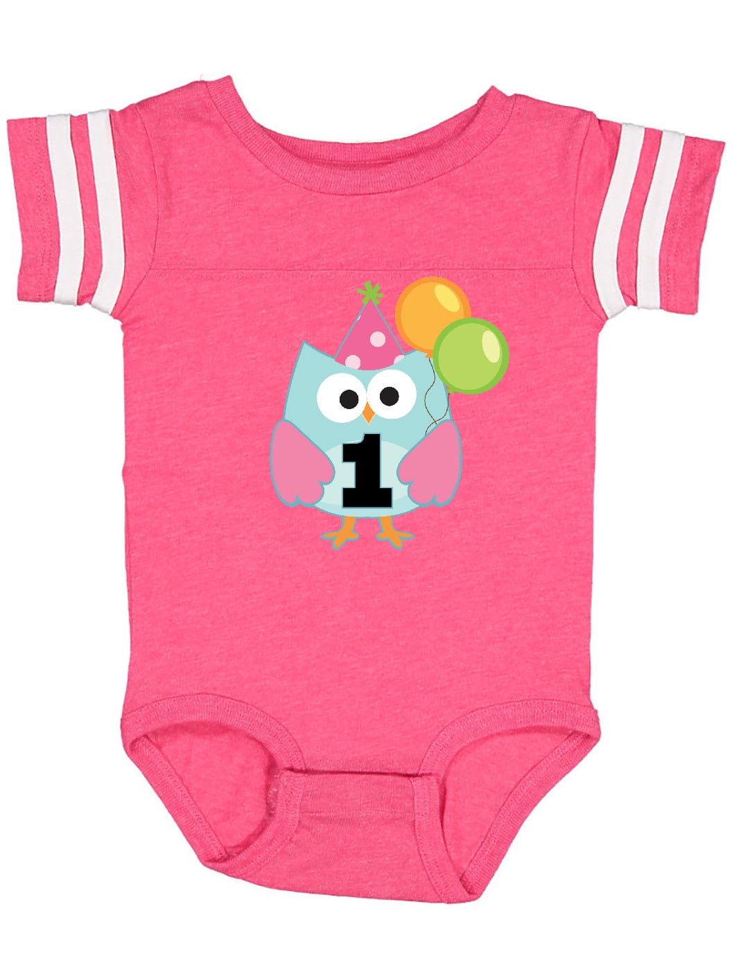 inktastic 1st Birthday Party Girls Owl Infant Creeper inktastic 1st Birthday Party Girls Owl Infant Creeper