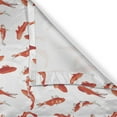 thumbnail image 4 of Ambesonne Fish Grommet Curtain Single Panel, Koi Shoal Marine, 50"x60", Orange, 4 of 5