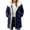 Dark Gray, variant on Solid Color Hooded Coat Long Sleeve Double Fleece Slim Fit Elegant Zip Up Jacket With Faux Trim Outerwear For Casual Winter