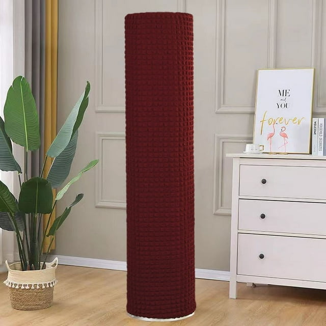 Nvzi Cubierta antipolvo circular vertical para aire acondicionado,cubierta antipolvo simple de tela para máquina de gabinete de aire acondicionado (rojo vino)