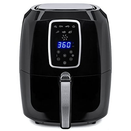 Best Choice Products 5.5qt 7-in-1 Electric Digital Family Sized Air Fryer Kitchen Appliance w/ LCD Screen, Non-Stick Coating, Temp Control, Timer, Removable Fryer Basket - (Best Washer For Large Family)