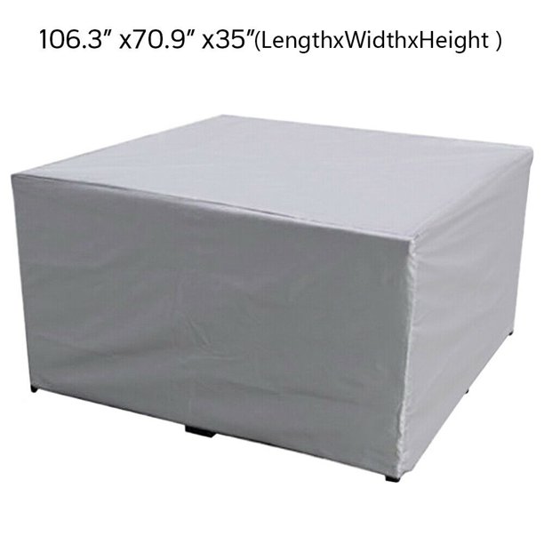 Rectangular Patio Table Cover Heavy Duty Waterproof Outdoor Furniture Set Cover