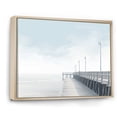 thumbnail image 2 of Designart "Minimalistic Horizon Featuring The Coastal Pier II" Coastal Pier Floater Framed Wall Art Prints, 2 of 5