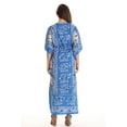 thumbnail image 3 of Riviera Sun Long Dashiki Caftan / Caftans for Women (Blue - Elephant, Small - Medium), 3 of 3