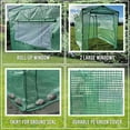 thumbnail image 2 of Garden Winds Custom Fit Replacement Cover Compatible with The Eagle Peak 8x6 Portable Walk In Pop Up Greenhouse Zipper Entry Doors 2 Mesh Side Windows - PE Fabric - Green, 2 of 13