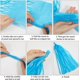 thumbnail image 5 of Juego de 4 guirnaldas de borlas con flecos, guirnalda de borlas brillantes, guirnalda de borlas de papel de seda, guirnalda de flecos, decoración de pared, fondo de borlas azules, 5 of 9