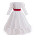 thumbnail image 3 of KAWELL Halloween Scary White Dress Horror Movie Party Long Dress Cosplay Costume with Wig, 3 of 6
