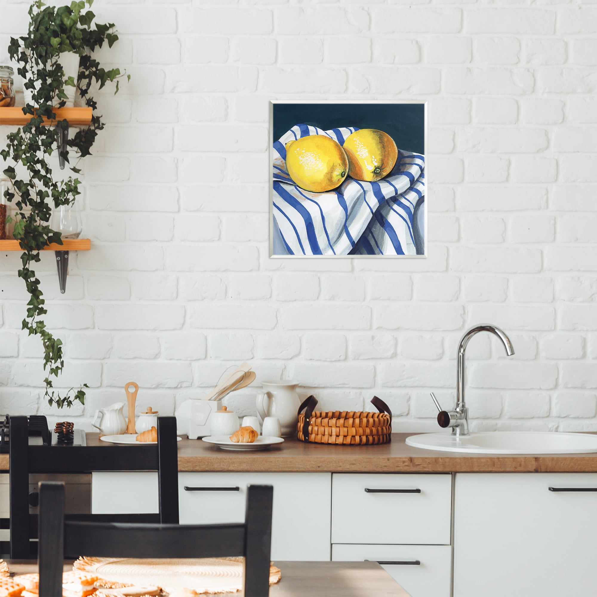 Stupell Industries Fresh Kitchen Lemons on Dishtowel Wall Plaque Art, design by Kate Jarvik Birch