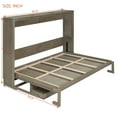 thumbnail image 2 of Harper & Bright Designs Queen Size Wall Murphy Bed with Storage, Foldable Cabinet Bed with Vanity Desk, Center Mirror & 2 Side Drawers for Guest Room Office, Gray, 2 of 18