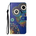 thumbnail image 3 of Allytech Galaxy S21 Case, Embossed Colorful Pattern Folio Flip PU Leather Folding Stand Impact Resistant Drop Protection Shockproof Cards Slots Wallet Case Cover for Samsung Galaxy S21, Owl, 3 of 7