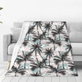 thumbnail image 1 of Fotbe Hawaii Palms Manta de Franela Acolchonada con Estampado, Súper Suave y Esponjosa, Extra Grande para Sofá, Cama, Uso Todo el Año-80"x60", 1 of 7