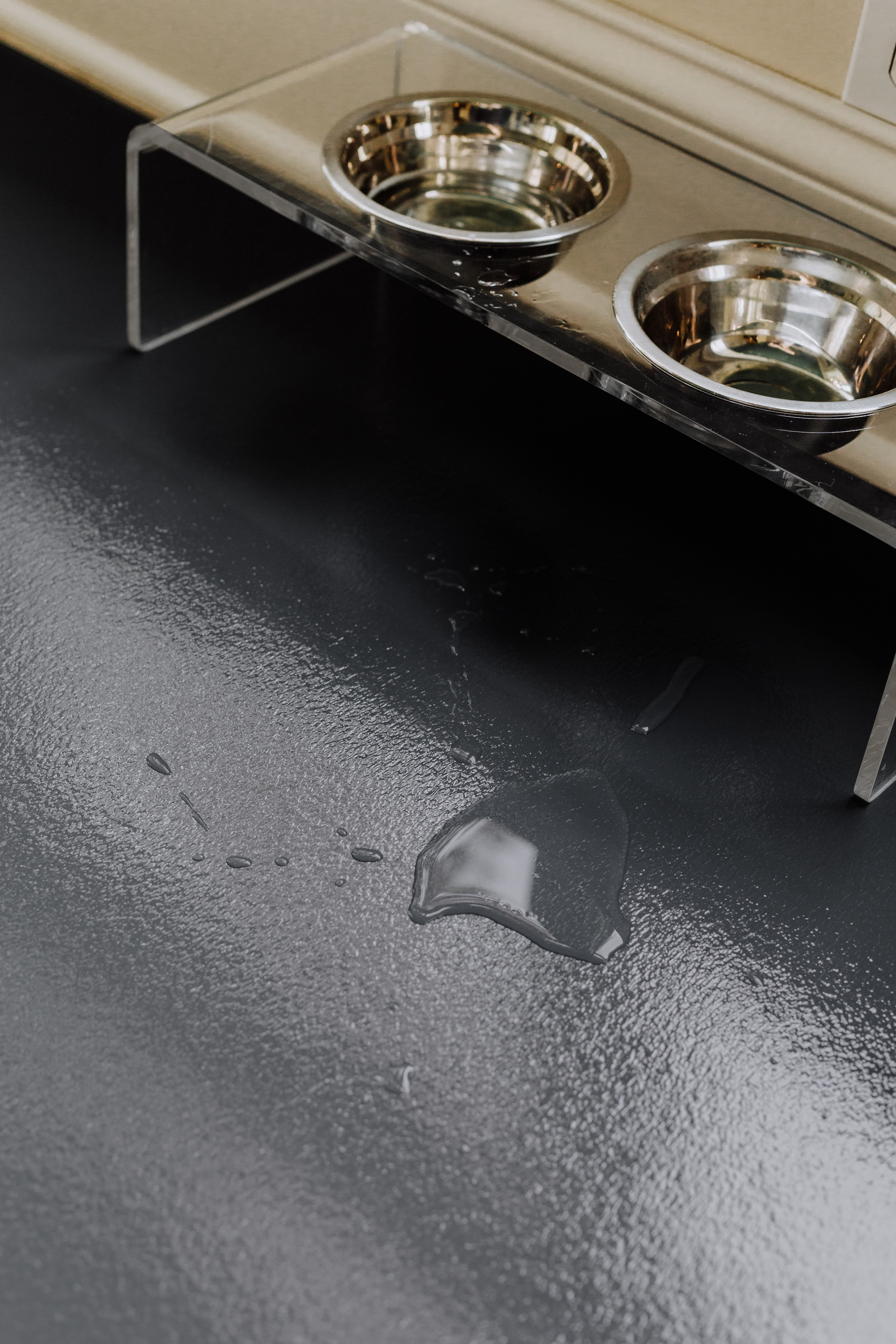 G-Floor 7.5' x 17' Ceramic Texture Vinyl Indoor Pet Mat & Indoor Carpet Protector, Slate Grey