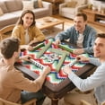 thumbnail image 2 of Boho Print Large Non-Slip Mahjong Mat 31.5 Inch Square Rubber Game Table Pad with Noise Dampening for Playing Chinese Tiles and Family Entertainment, 2 of 2