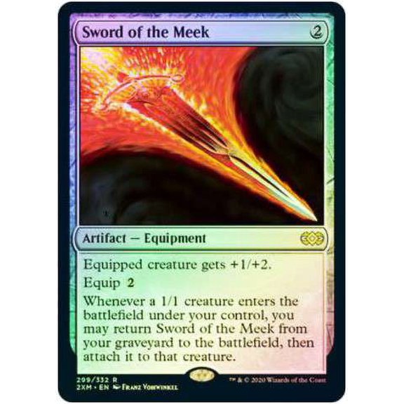 MtG Double Masters Rare Sword of the Meek (Foil) #299