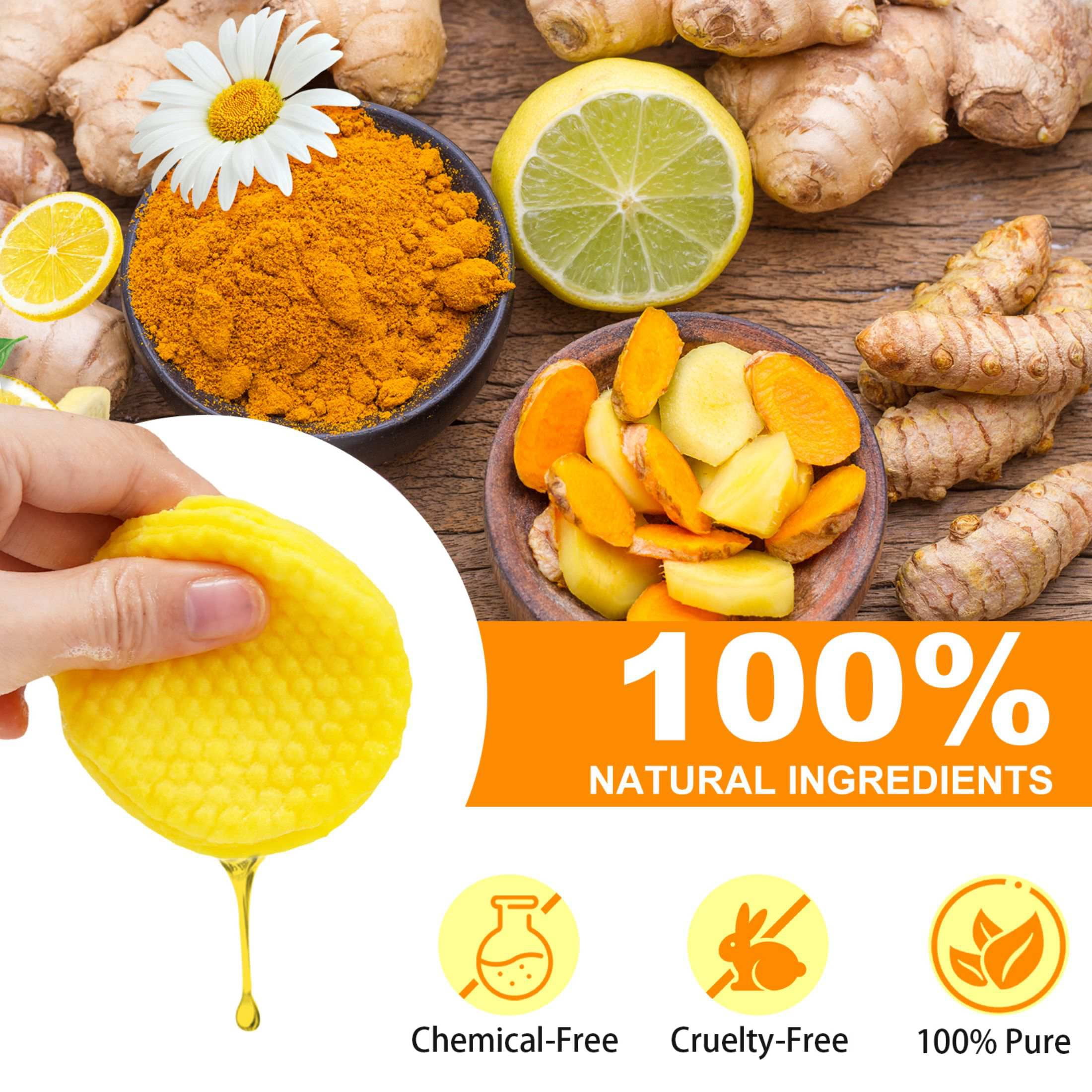 Yecuce 3-Pack Turmeric Kojic Acid Cleansing Pads -Cleansing & Hydrating Facial Pads, Facial Cleansing for All Skin Type