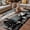Brown Blue, variant on Teal Brown Deer Silhouettes Outdoor Rug for Patio/Deck/Porch, Non-Slip Large Area Rug 3 x 5 Ft, Trees Wooden Retro Art Farmhouse Indoor Outdoor Rugs Washable Area Rugs, Camping Rug Carpet Runner
