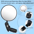 thumbnail image 3 of Bike Mirrors, 2Pcs Bike Rearview Mirror, Handlebar Bike Mirror, 360° Bicycle Mirrors, for Scooter, Mountain Road Bike (B), 3 of 6