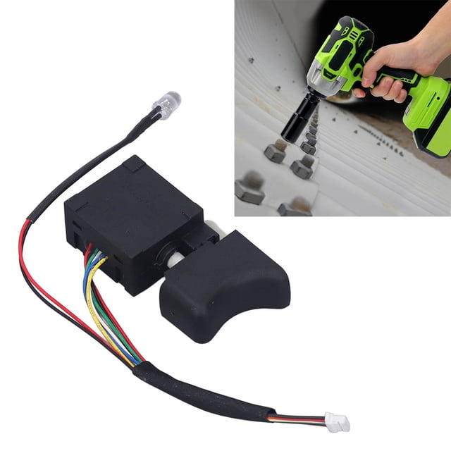 Electric Wrench Drive Switch, PC 8 Pin 36V Simple Installation Cordless Drill Trigger Switch for Garage