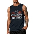 thumbnail image 2 of LNZGNM Mens American Flag Tank Tops Plus Size Sleeveless Patriotic Shirt Muscle Graphic Tank Tops Casual Outdoor Tee Shirts,Navy S, 2 of 4