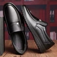 thumbnail image 3 of Zapatos de cuero de talla grande, zapatos casuales de negocios de moda coreana, zapatos formales de cuero transpirable, zapatos de cuero sin cordones de moda para hombres, 3 of 6