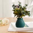 thumbnail image 4 of Hyknon Unbreakable Floral Vase, Ceramic Look Plastic Vase for Home Decor, Rustic Large Vases for Centerpieces, Simple Modern Vase for Home Office Decor for Living Room, Table (Green), 4 of 5